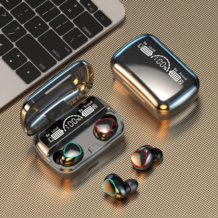 M10 Air buds Wireless Bluetooth Earbuds Stereo Earphones with Power bank Bluetooth Premium Quality Earbuds