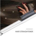 2-in-1 Hair Straightener Iron Brush Straight Hair Comb Curling Professional Styling Brush For Women