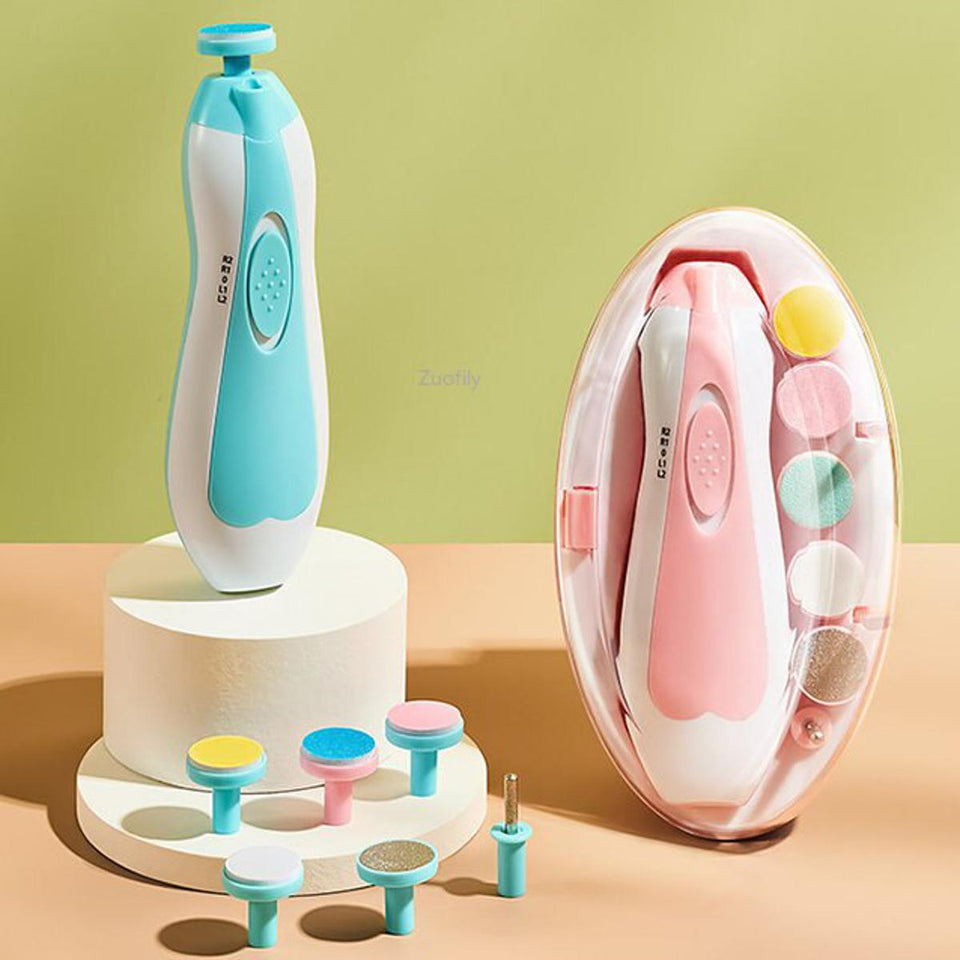 Electric Baby Nail Trimmer for Newborn or Toddler, Safe Baby Nail Clipper Set,