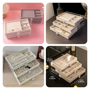 Acrylic Jewelry Box 3 Drawers, Jewellery Organizer