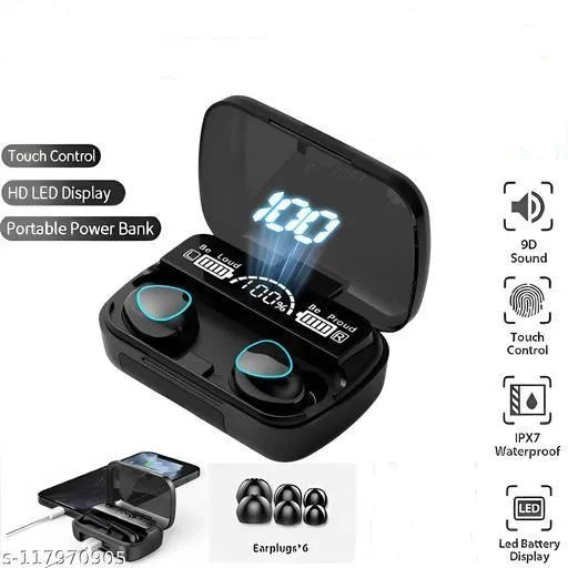 M10 Air buds Wireless Bluetooth Earbuds Stereo Earphones with Power bank Bluetooth Premium Quality Earbuds