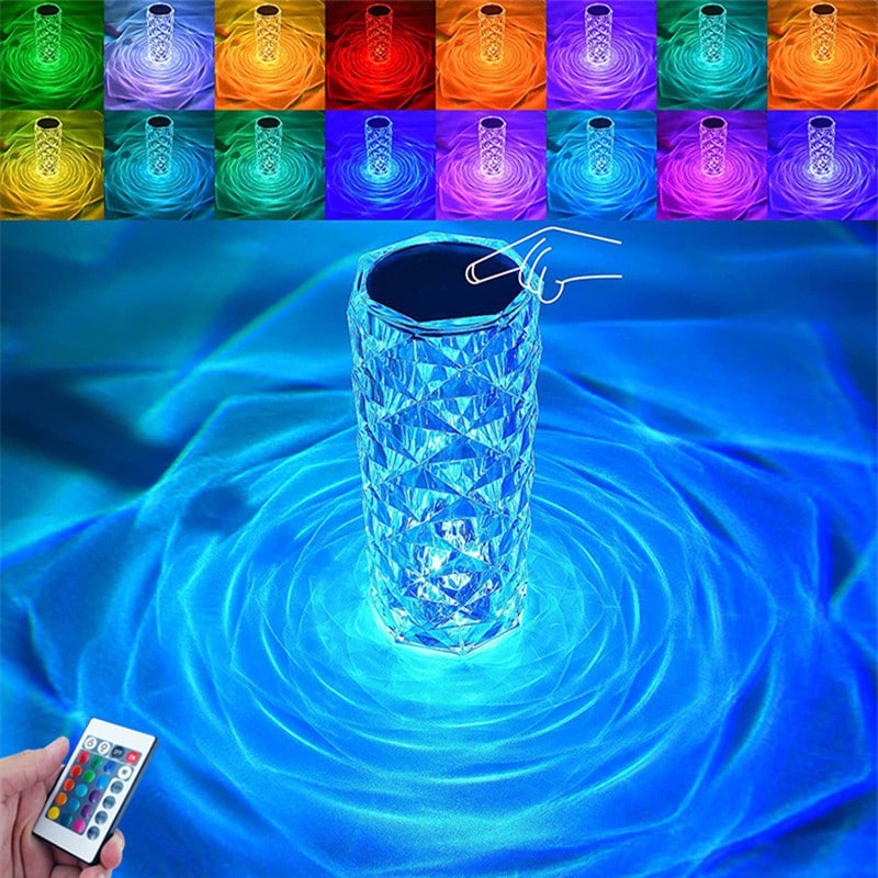 16 Color Crystal Lamp With Remote LED Crystal Table Lamp